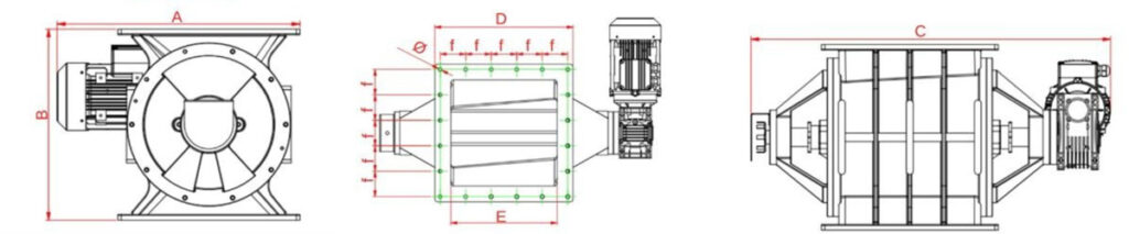 Yıldız Besleyici Hava Kiliti Rotary valve rotary valf