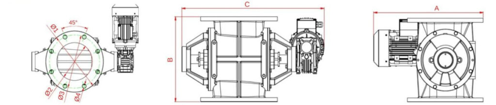 Yıldız Besleyici Hava Kiliti Rotary valve rotary valf